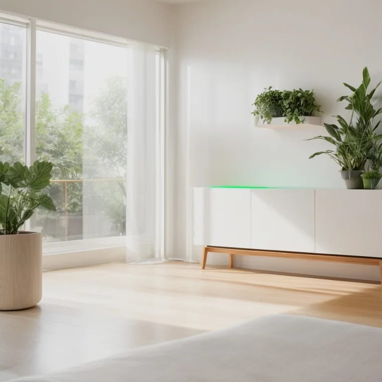 Eco-smart climate device installed in a modern office